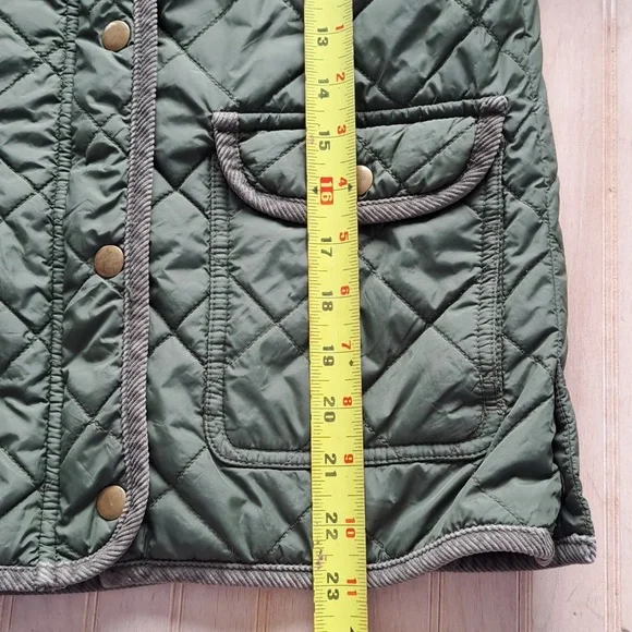 Jack Wills Cordings Quilted Barn Jacket Snap Zipper Elbow Patch Corduroy Collar - Picture 10 of 11